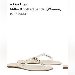 Miller Knotted Sandal (Women)
TORY BURCH 8.5 NEW IVORY WORN ONCE